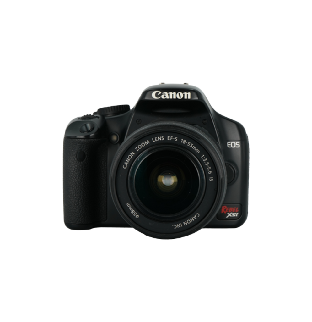 Canon Rebel XSI APS-C DSLR camera with Canon 18-55mm f/3.5-5.6 IS APS-C DSLR lens, and Canon EF-S 55-200mm f/4-5.6 IS APS-C DSLR lens