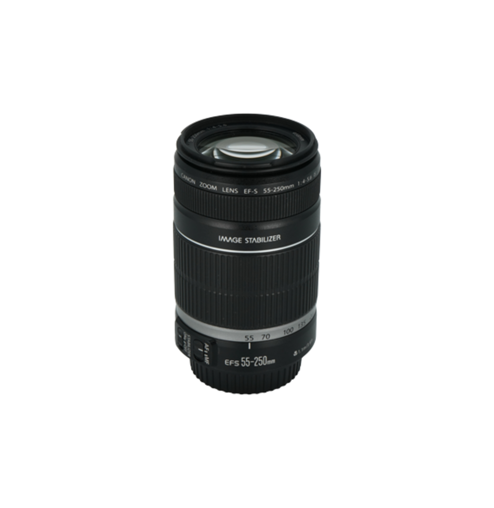 Canon Rebel XSI APS-C DSLR camera with Canon 18-55mm f/3.5-5.6 IS APS-C DSLR lens, and Canon EF-S 55-200mm f/4-5.6 IS APS-C DSLR lens