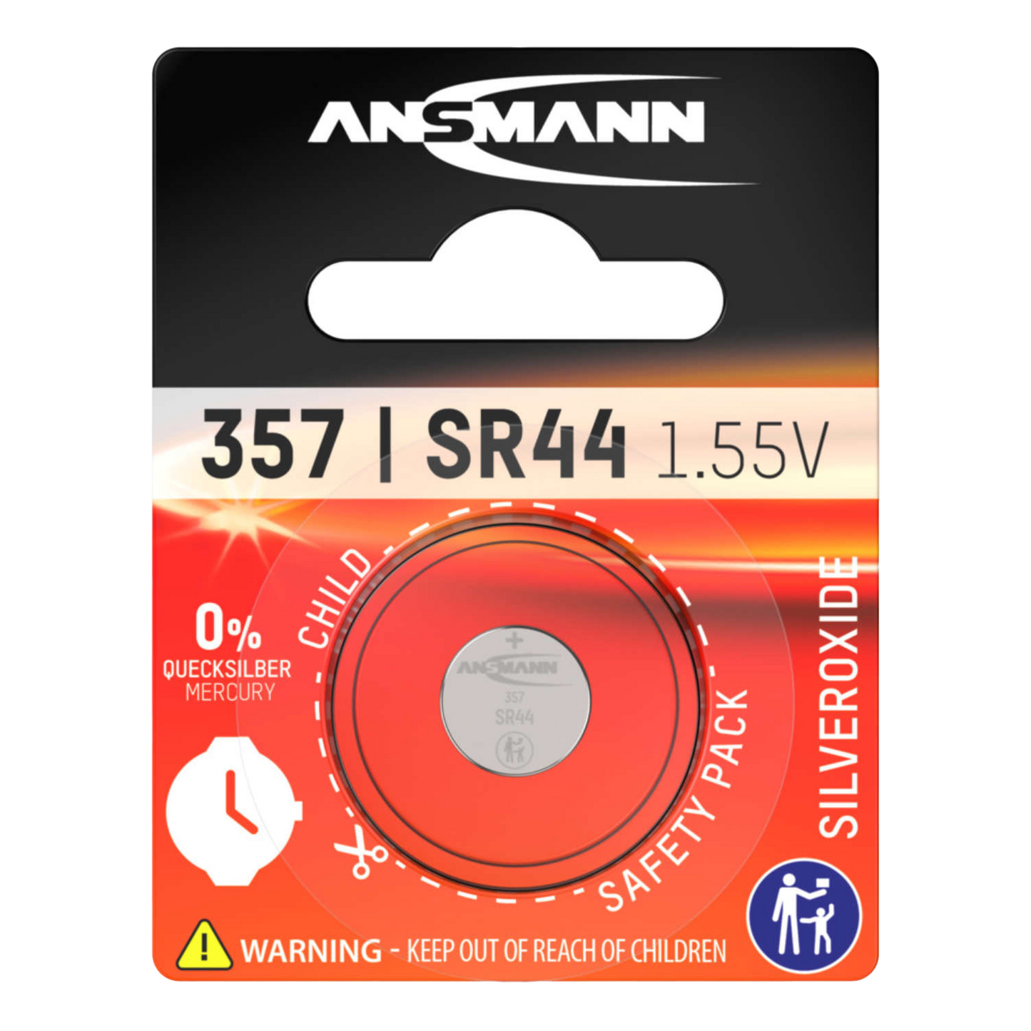 Ansmann SR44 / 357 Silver Oxide Battery