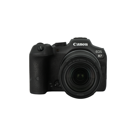 Canon R7 mirrorless camera with Canon RF-s 18-150mm f/3.5-5.6 lens
