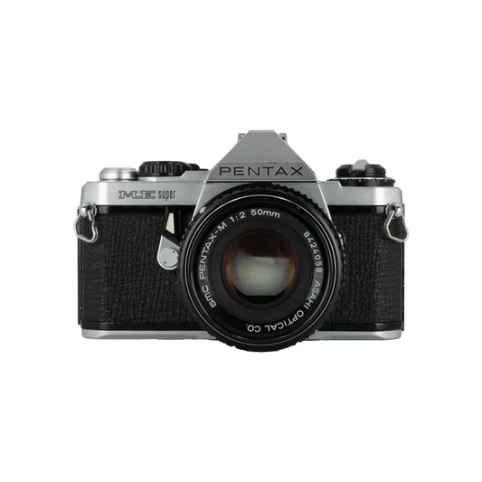Pentax ME Super 35mm film camera with Pentax SMC 50mm f/2 lens