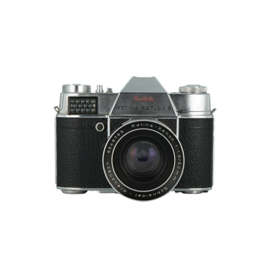 Nikon Retina Reflex S 35mm film camera with Retina 50mm f/1.9 and Retina 135mm f/4 lenses