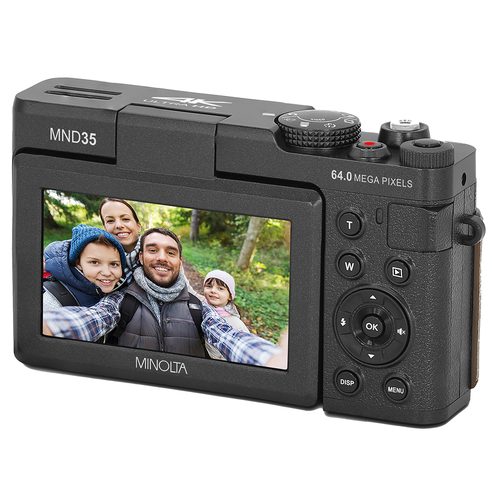 MINOLTA® MND35 64 MP Autofocus / 4K Ultra HD Camera - Black