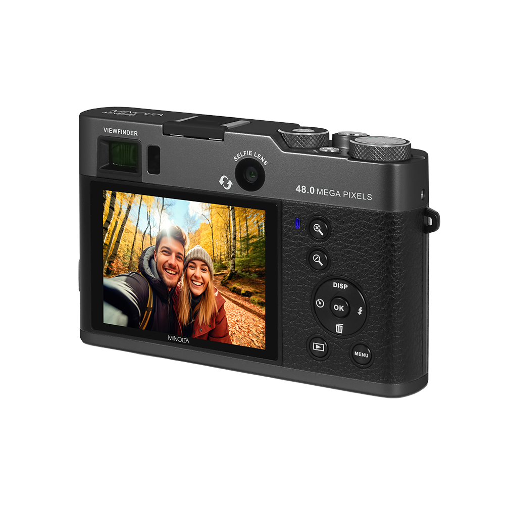 MINOLTA® MND70 Retro 48 MP Autofocus / 5K Ultra HD Dual Lens Camera