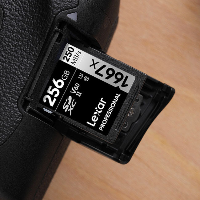 Lexar Professional SDXC Memory Card, 1667x 64GB, Class 10, UHS-II, U3, 2/PK