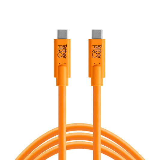 Tether Tools TetherPro USB Type-C Male to USB Type-C Male Cable - 15 ft, Orange